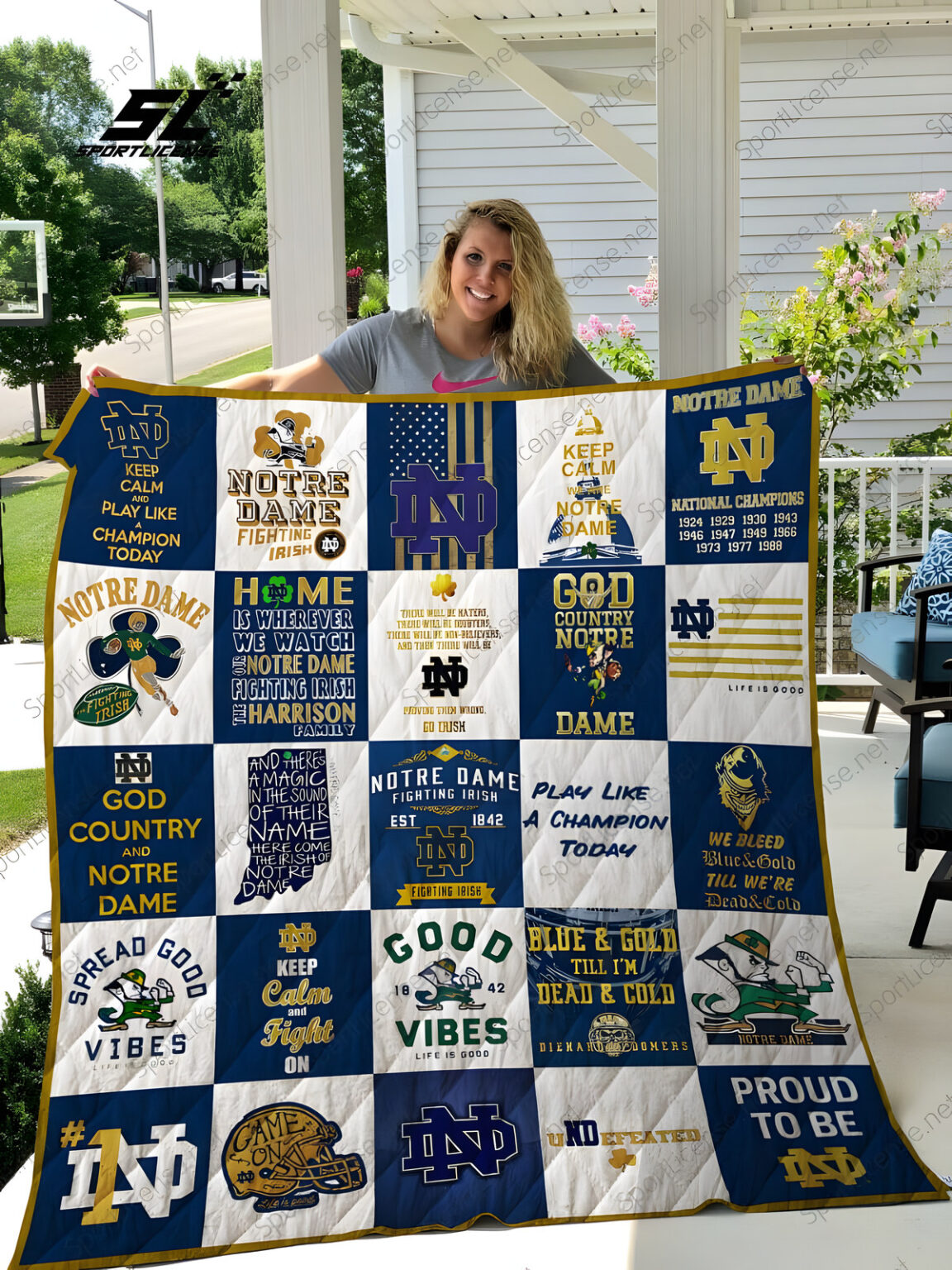 Notre Dame Fighting Irish 1 Blanket 1 Notre Dame Fighting Irish 1 Blanket