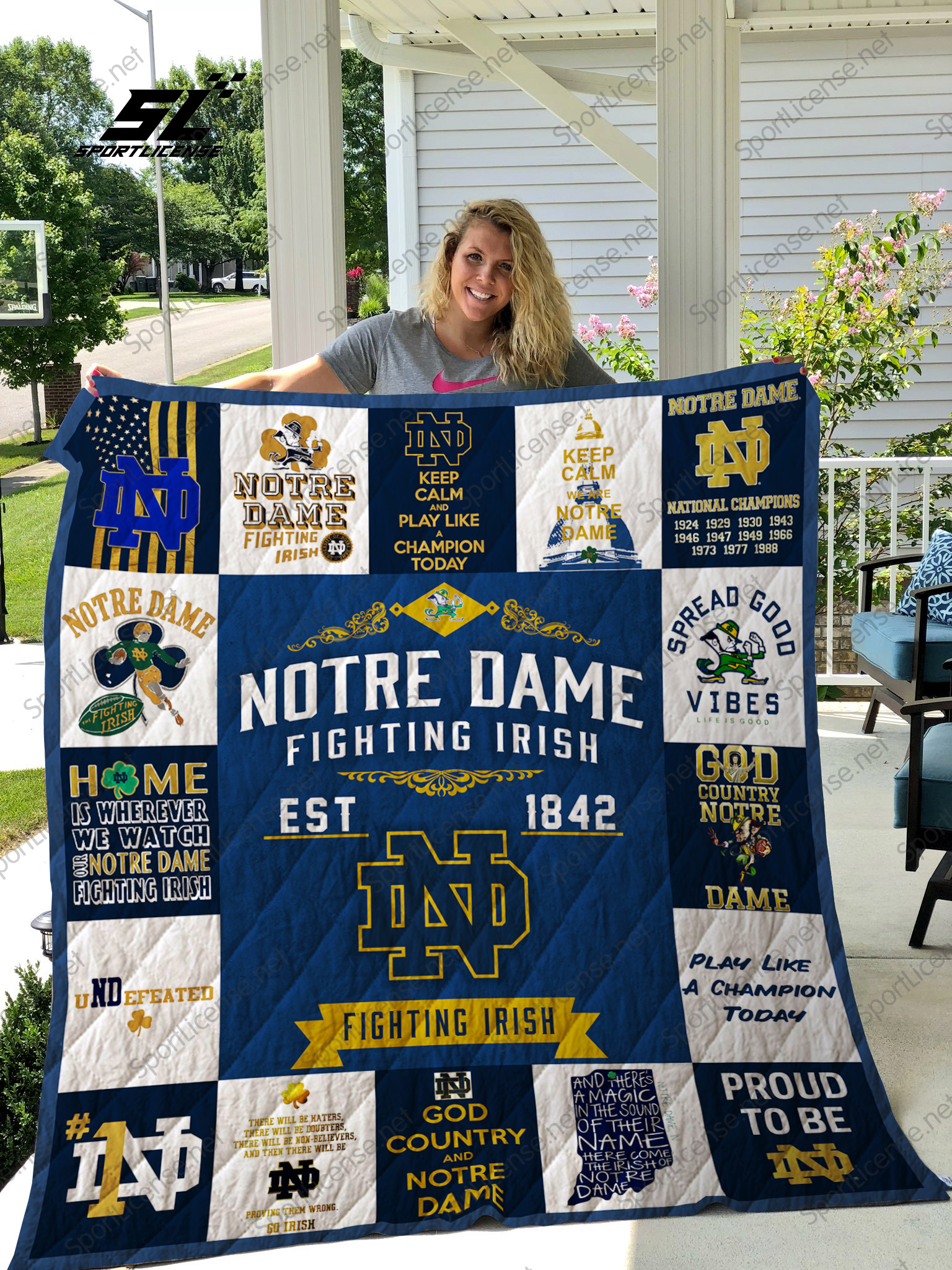 Notre Dame Fighting Irish Blanket 1 Notre Dame Fighting Irish Blanket