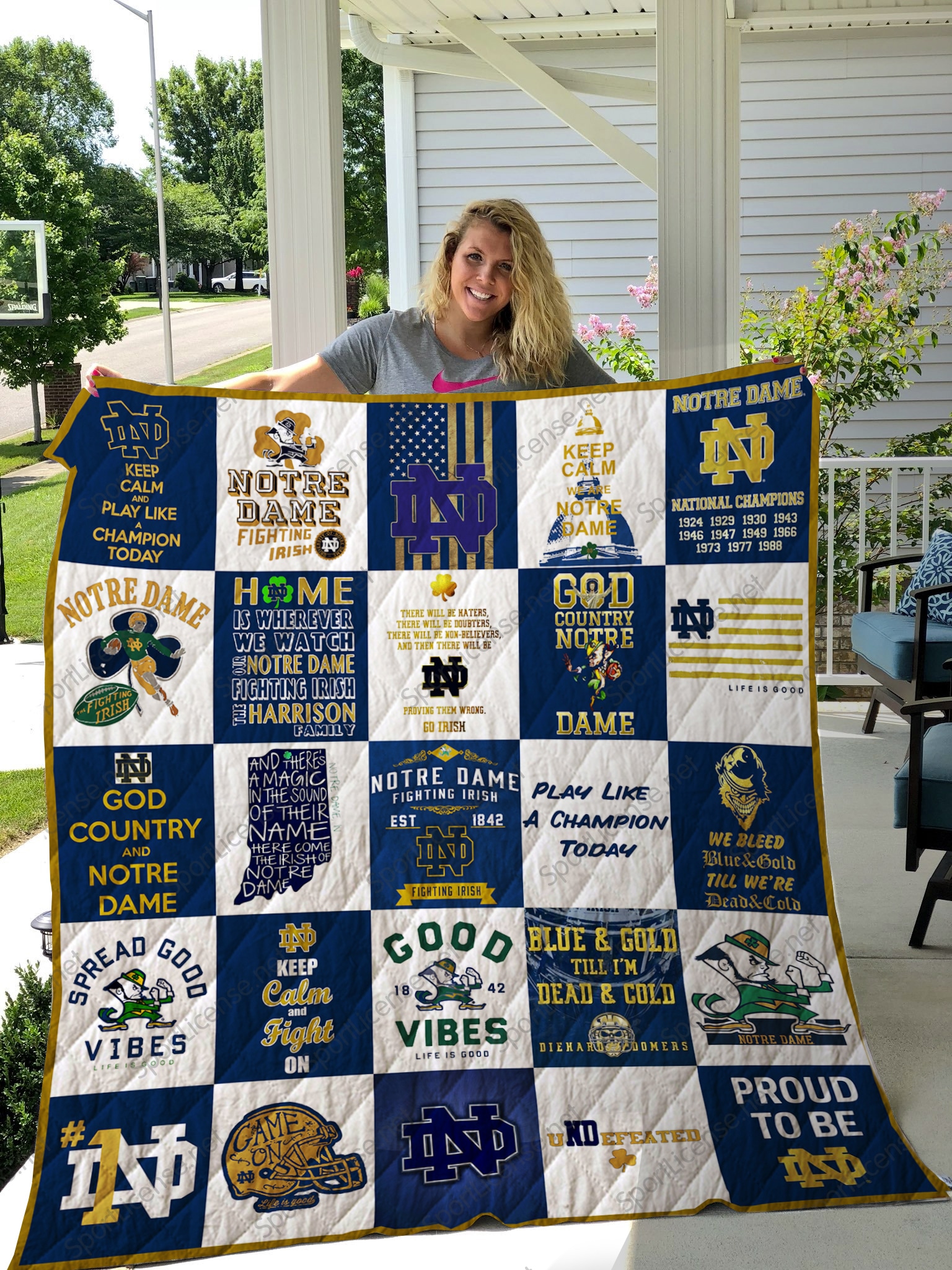 Notre Dame Fighting Irish Blanket 1 Notre Dame Fighting Irish Blanket