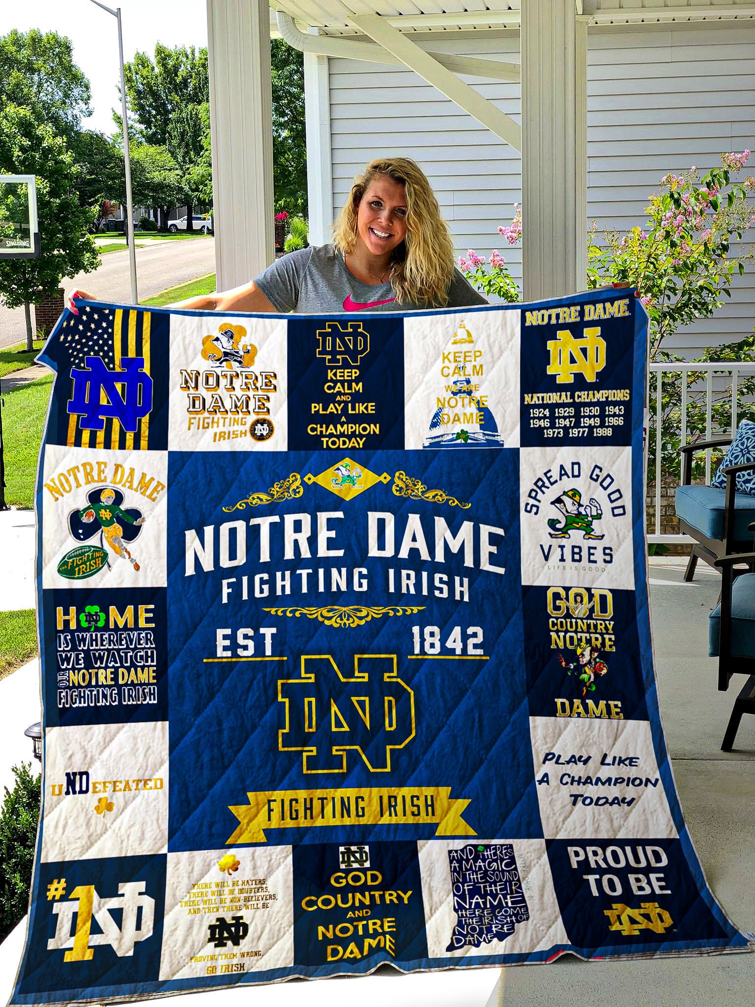 Notre Dame Fighting Irish Blanket 1 Notre Dame Fighting Irish Blanket
