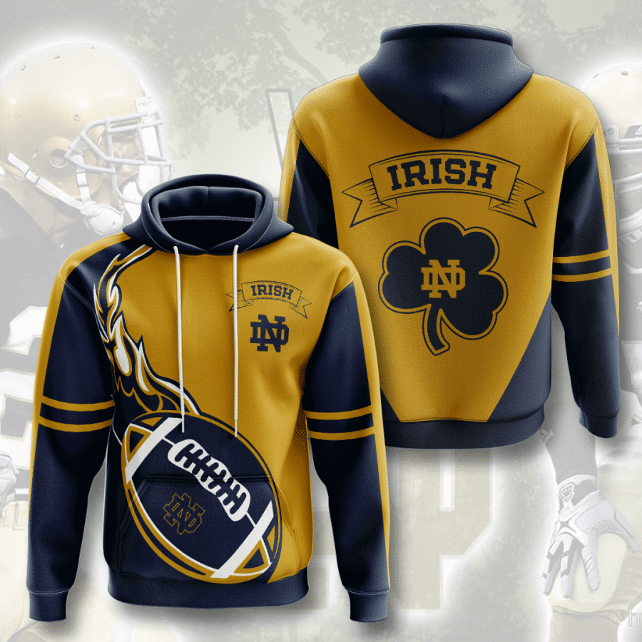 Notre Dame Fighting Irish Hoodie Zip Hoodie 3D 1 Notre Dame Fighting Irish Hoodie Zip Hoodie 3D