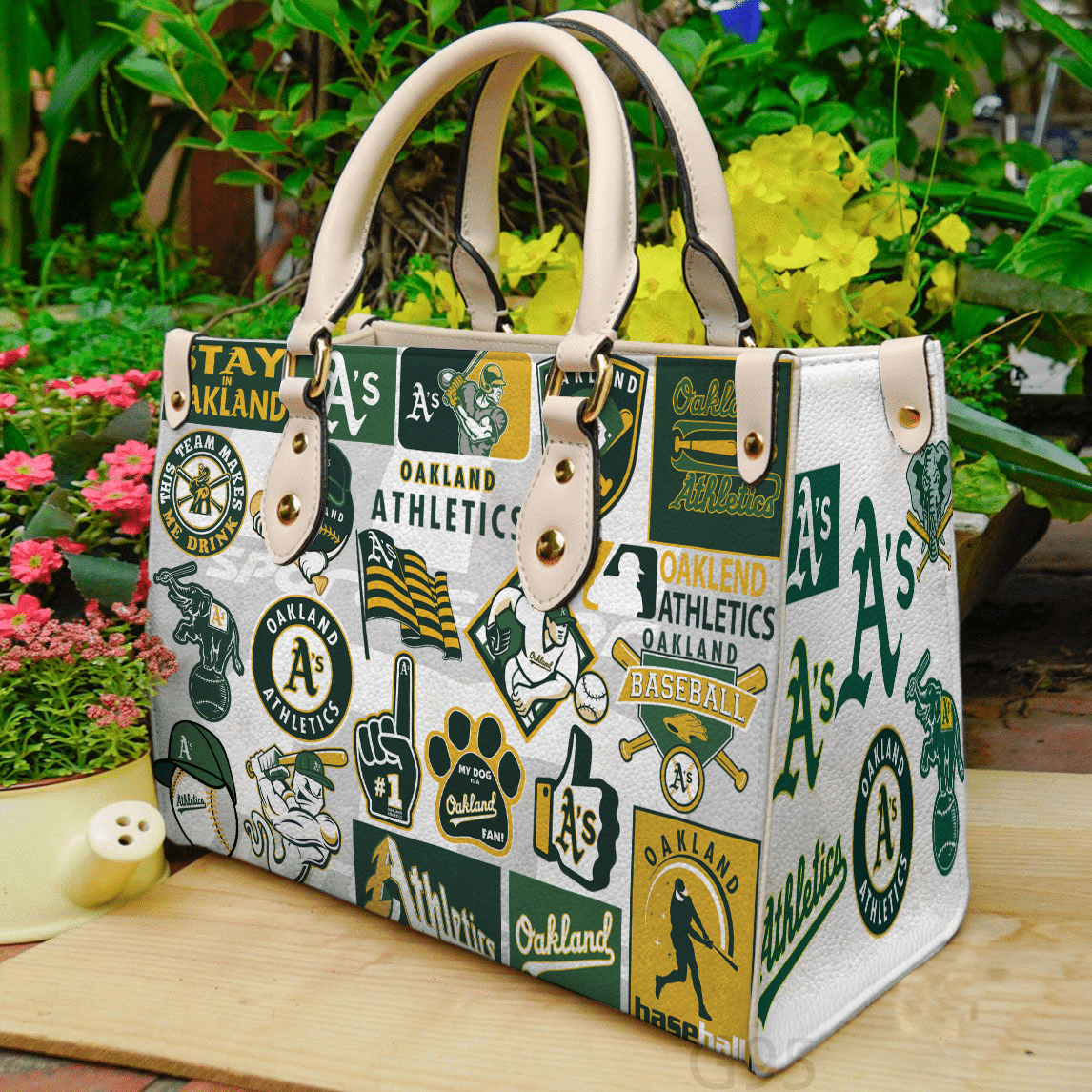 Oakland Athletics Leather Handbag 1 Oakland Athletics Leather Handbag