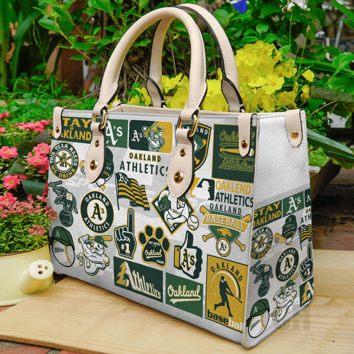 Oakland Athletics Leather Handbag 1 Oakland Athletics Leather Handbag