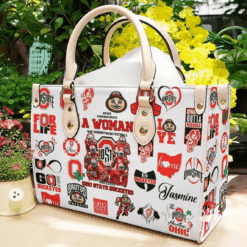 Ohio State Buckeye Leather Handbag