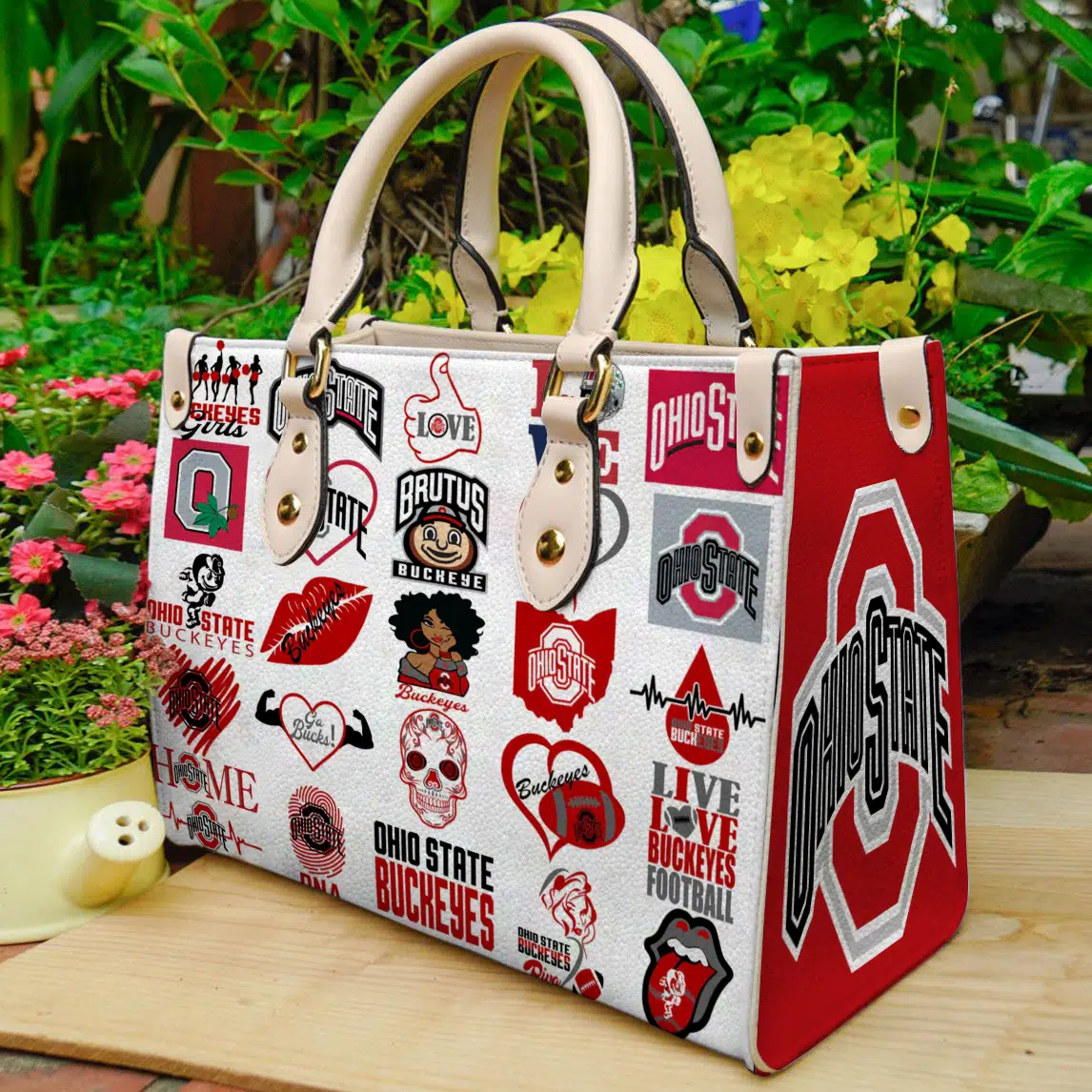 Ohio State Buckeyes Leather Handbag 1 Ohio State Buckeyes Leather Handbag