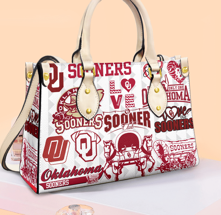 Oklahoma Sooners Lover Leather Handbag 1 Oklahoma Sooners Lover Leather Handbag