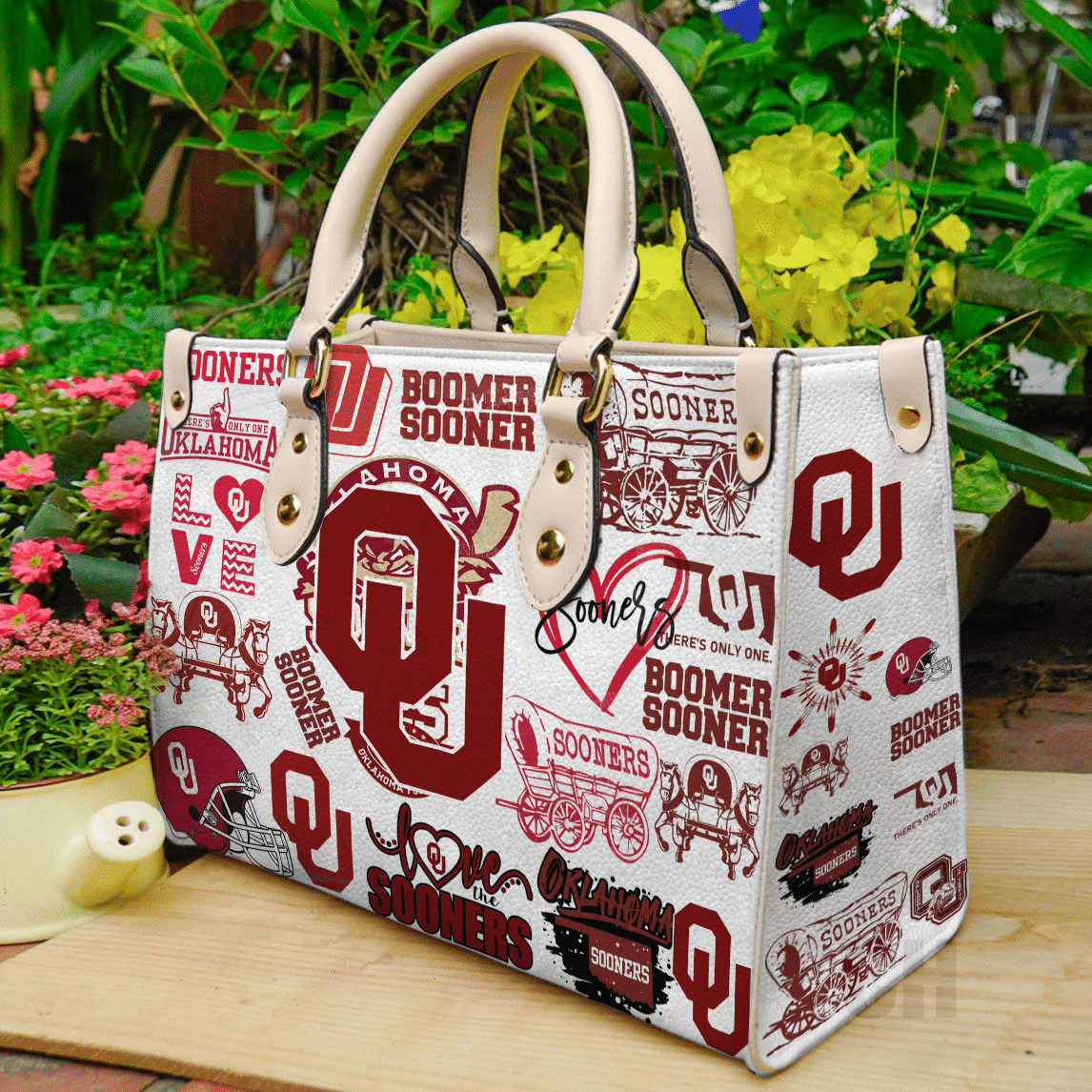 Oklahoma Sooners Sooners Leather Handbag 1 Oklahoma Sooners Sooners Leather Handbag