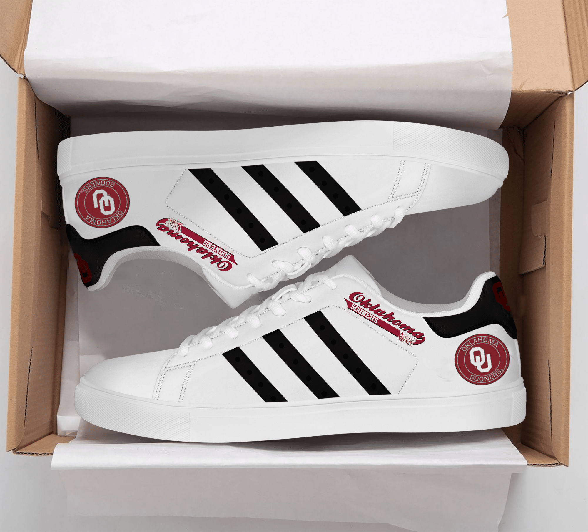 Oklahoma Sooners Stan Smith Shoes 1 Oklahoma Sooners Stan Smith Shoes