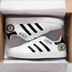 Omega Psi Phi Black Stan Smith Shoes
