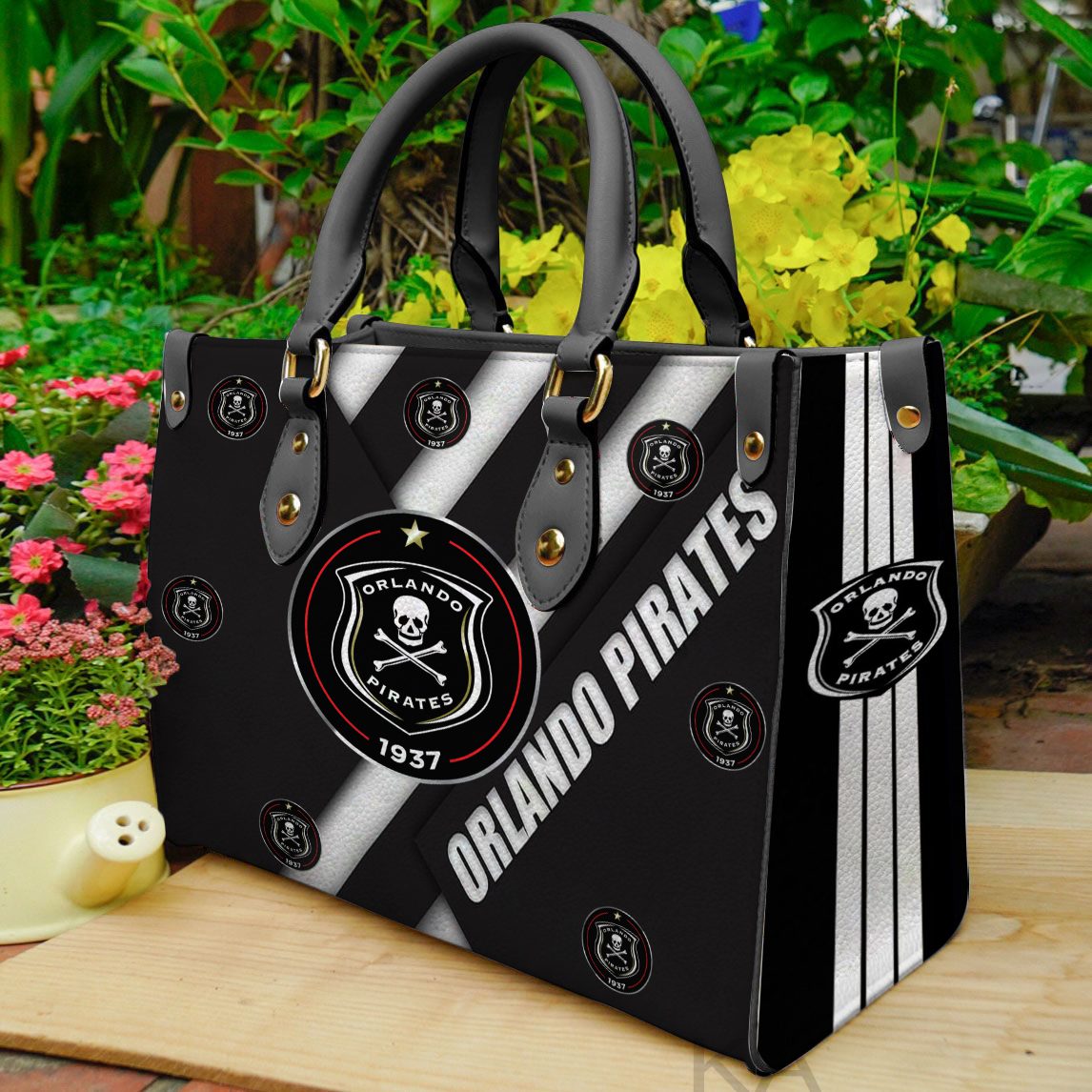 Orlando Pirates Leather Handbag 1 Orlando Pirates Leather Handbag