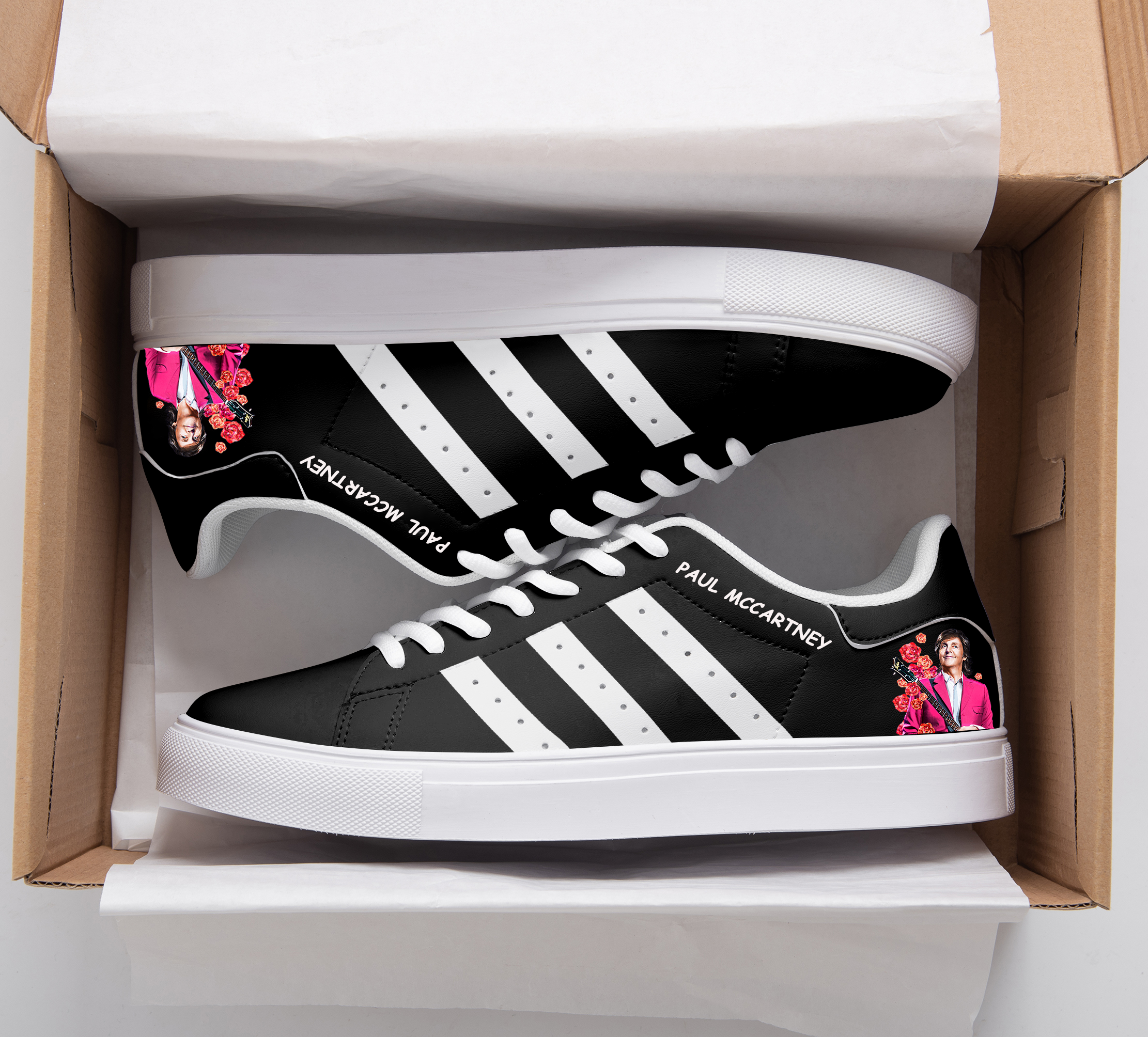 Paul McCartney Black Stan Smith Shoes 1 Paul McCartney Black Stan Smith Shoes