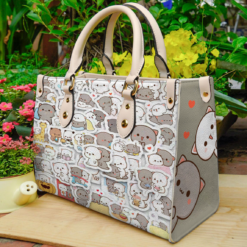 Peach And Goma A2 Leather Handbag