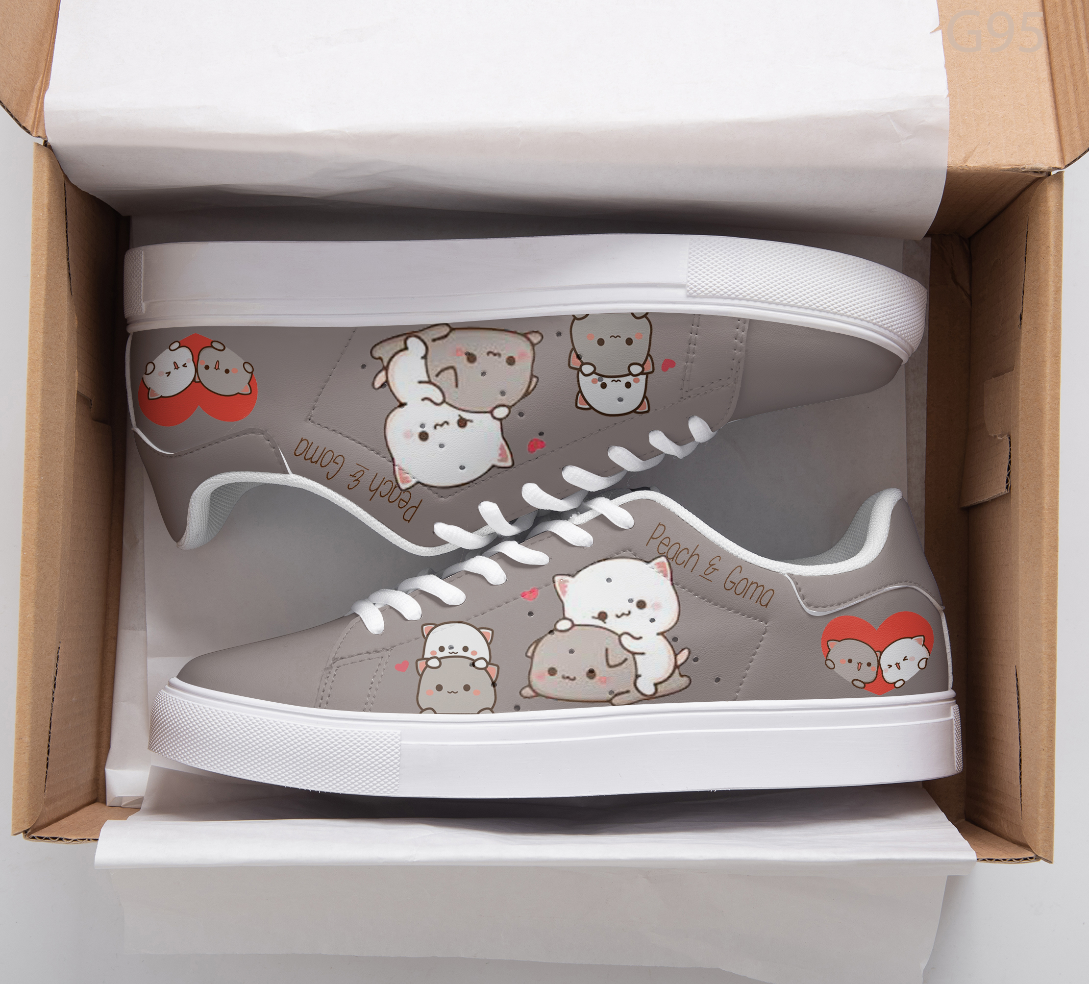 Peach And Goma Lover A3 Stan Smith Shoes 1 Peach And Goma Lover A3 Stan Smith Shoes