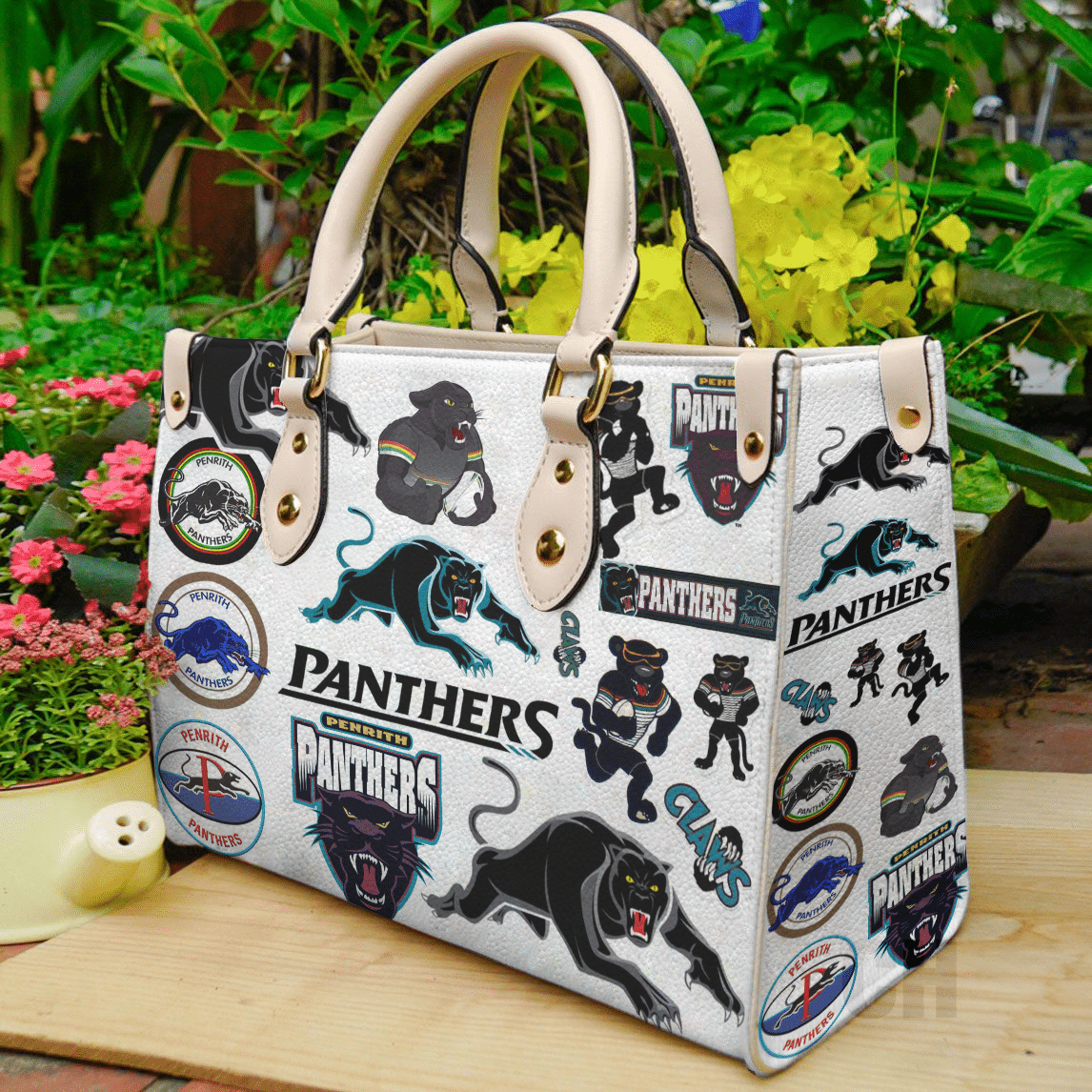 Penrith Panthers Leather Handbag 1 Penrith Panthers Leather Handbag