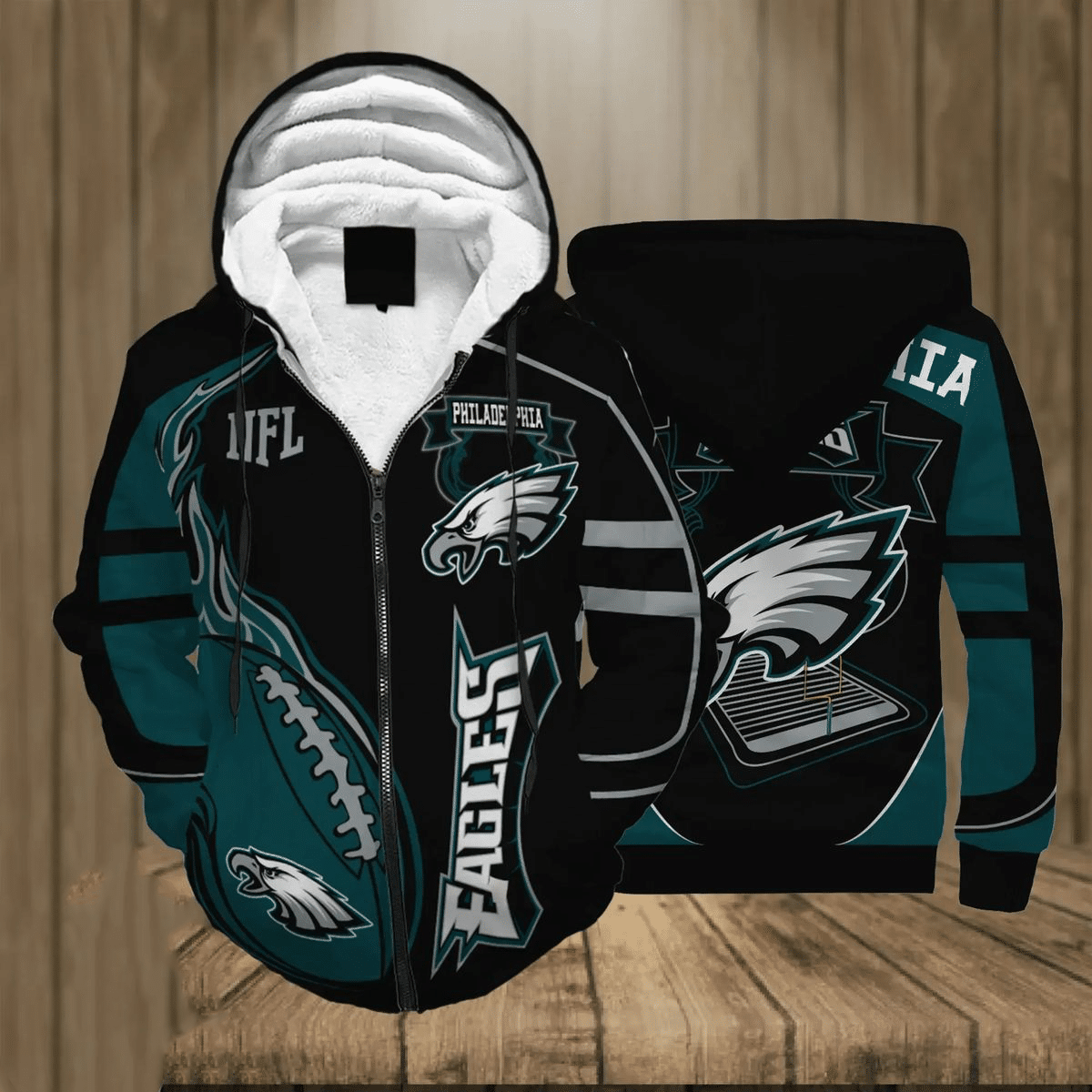 Philadelphia Eagles 1 Fleece Jacket 1 Philadelphia Eagles 1 Fleece Jacket