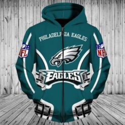Philadelphia Eagles 2 Hoodie Zip Hoodie 3D