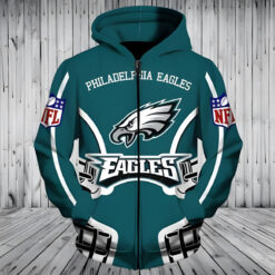 Philadelphia Eagles 2 Hoodie Zip Hoodie 3D