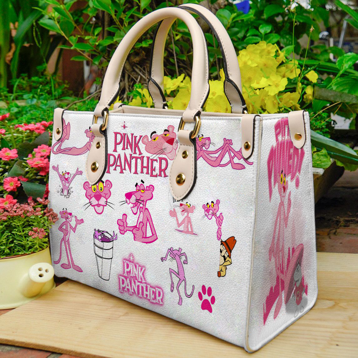Pink Panther Lover A1 Leather Handbag 1 Pink Panther Lover A1 Leather Handbag