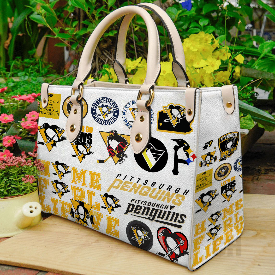 Pittsburgh Penguins Lover Leather Handbag 1 Pittsburgh Penguins Lover Leather Handbag