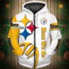 Pittsburgh Steelers 3 Hoodie Zip Hoodie 3D