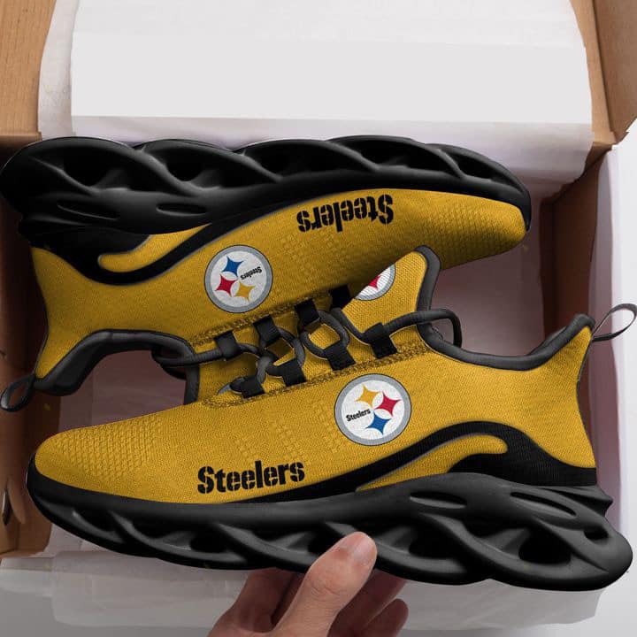 Pittsburgh Steelers Black Max Soul Shoes 1 Pittsburgh Steelers Black Max Soul Shoes