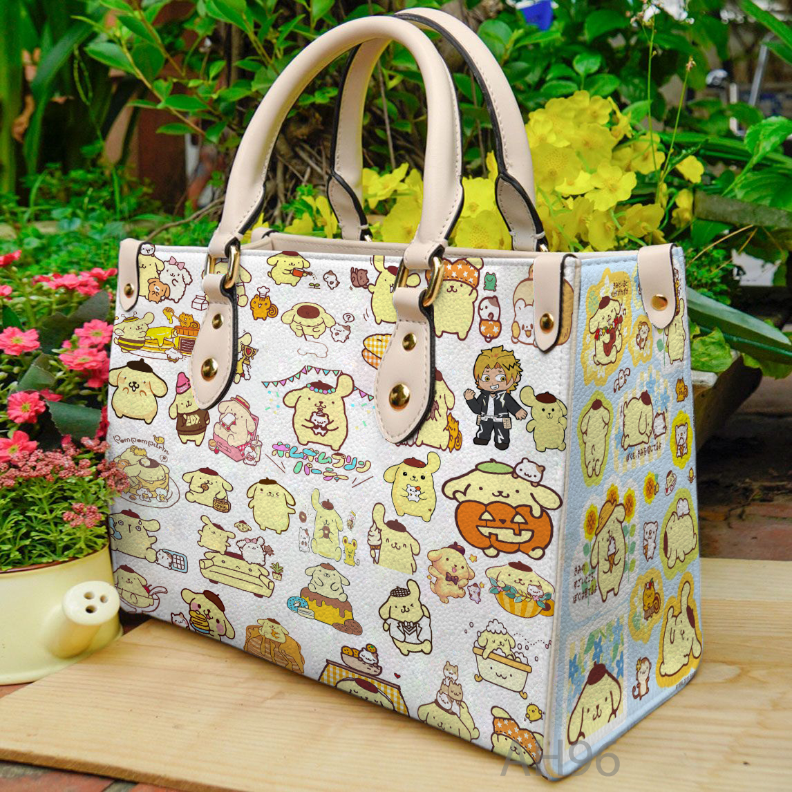 Pompompurin Leather Handbag 1 Pompompurin Leather Handbag