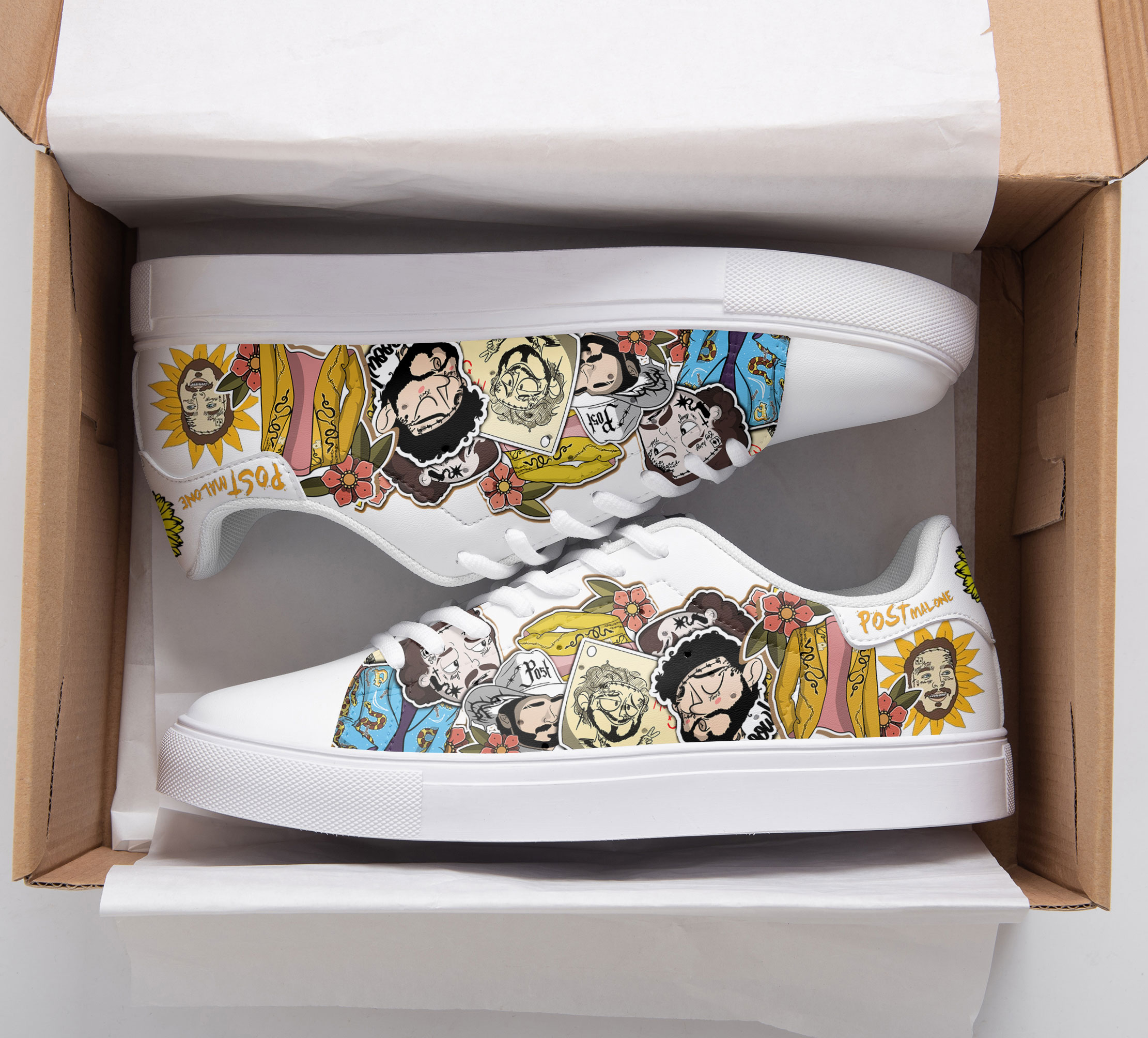 Post Malone A1 Stan Smith Shoes 1 Post Malone A1 Stan Smith Shoes
