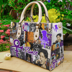 Prince Purple Leather Handbag