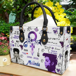 Prince Purple Leather Handbag