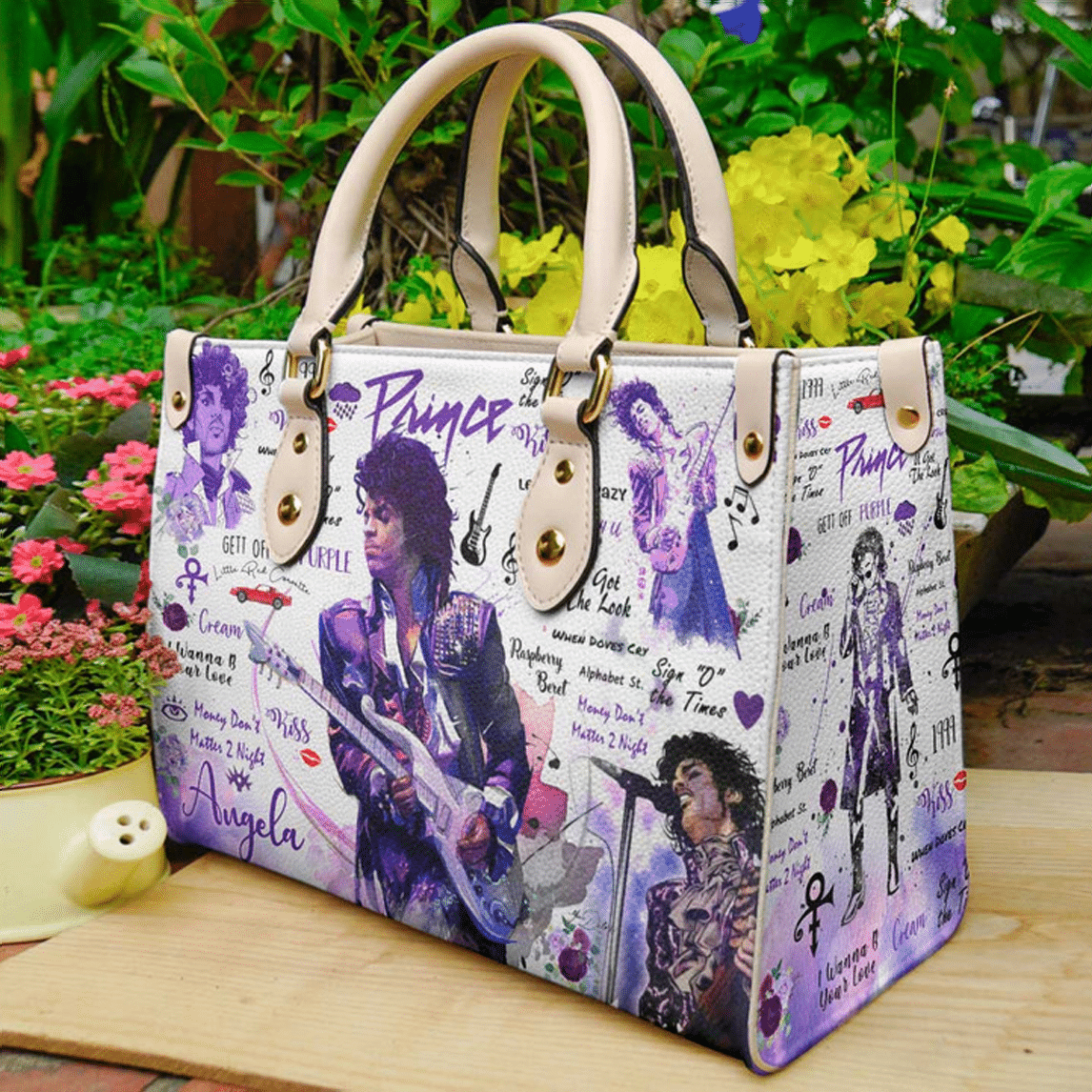 Prince Purple Leather Handbag 1 Prince Purple Leather Handbag