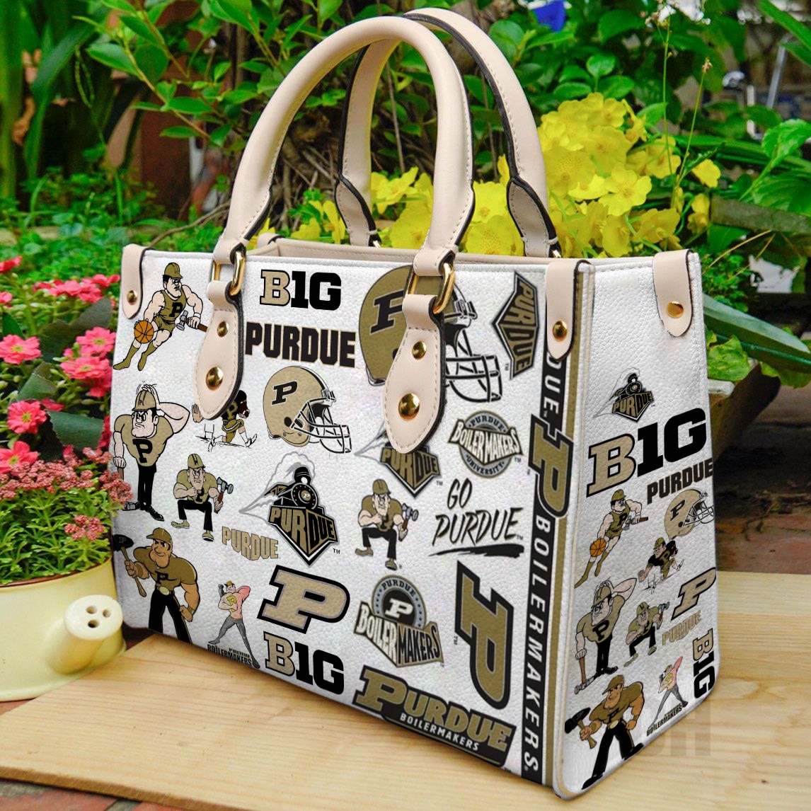 Purdue Boilermakers Leather Handbag 1 Purdue Boilermakers Leather Handbag