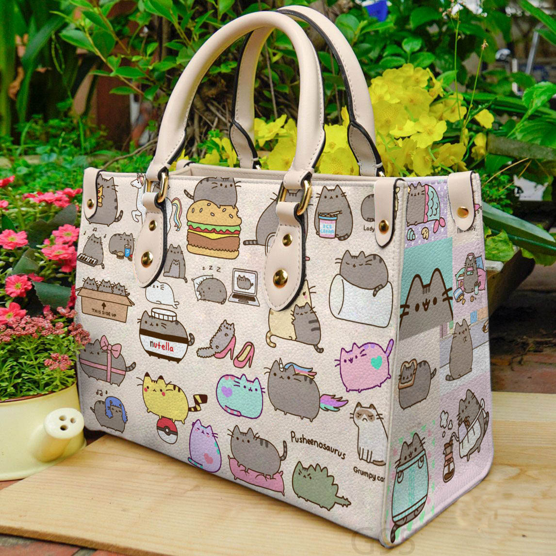 Pusheen 01 Leather Handbag 1 Pusheen 01 Leather Handbag