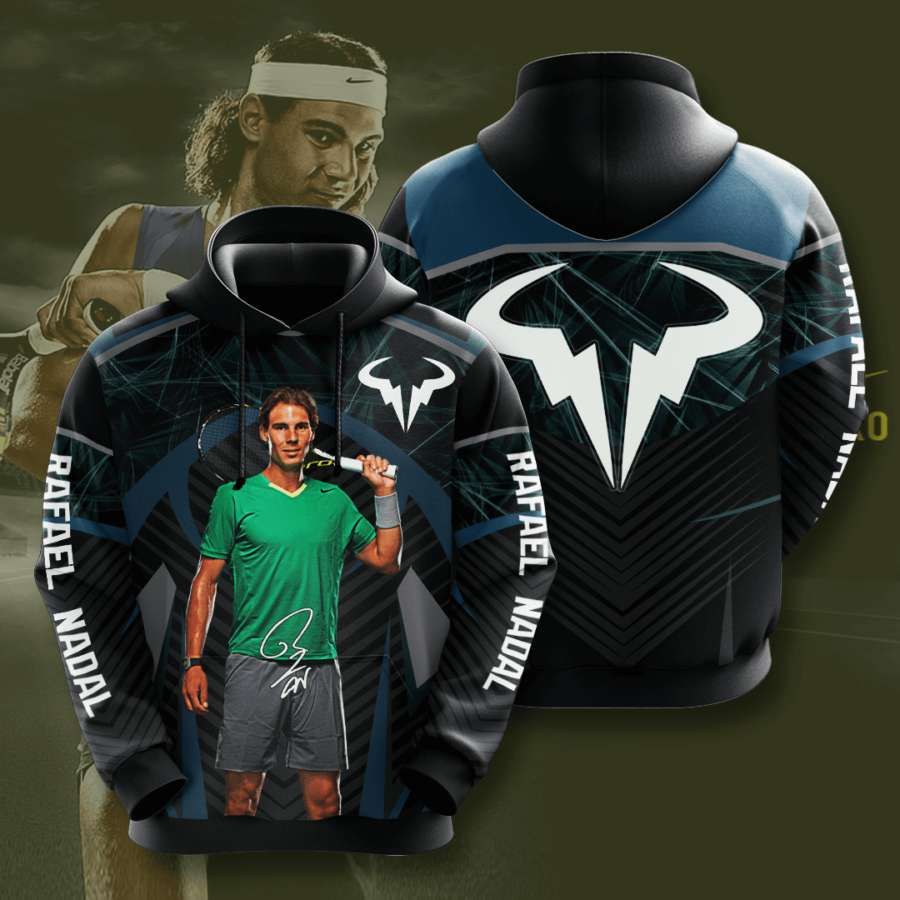 Rafael Nadal Hoodie Zip Hoodie 3D 1 Rafael Nadal Hoodie Zip Hoodie 3D