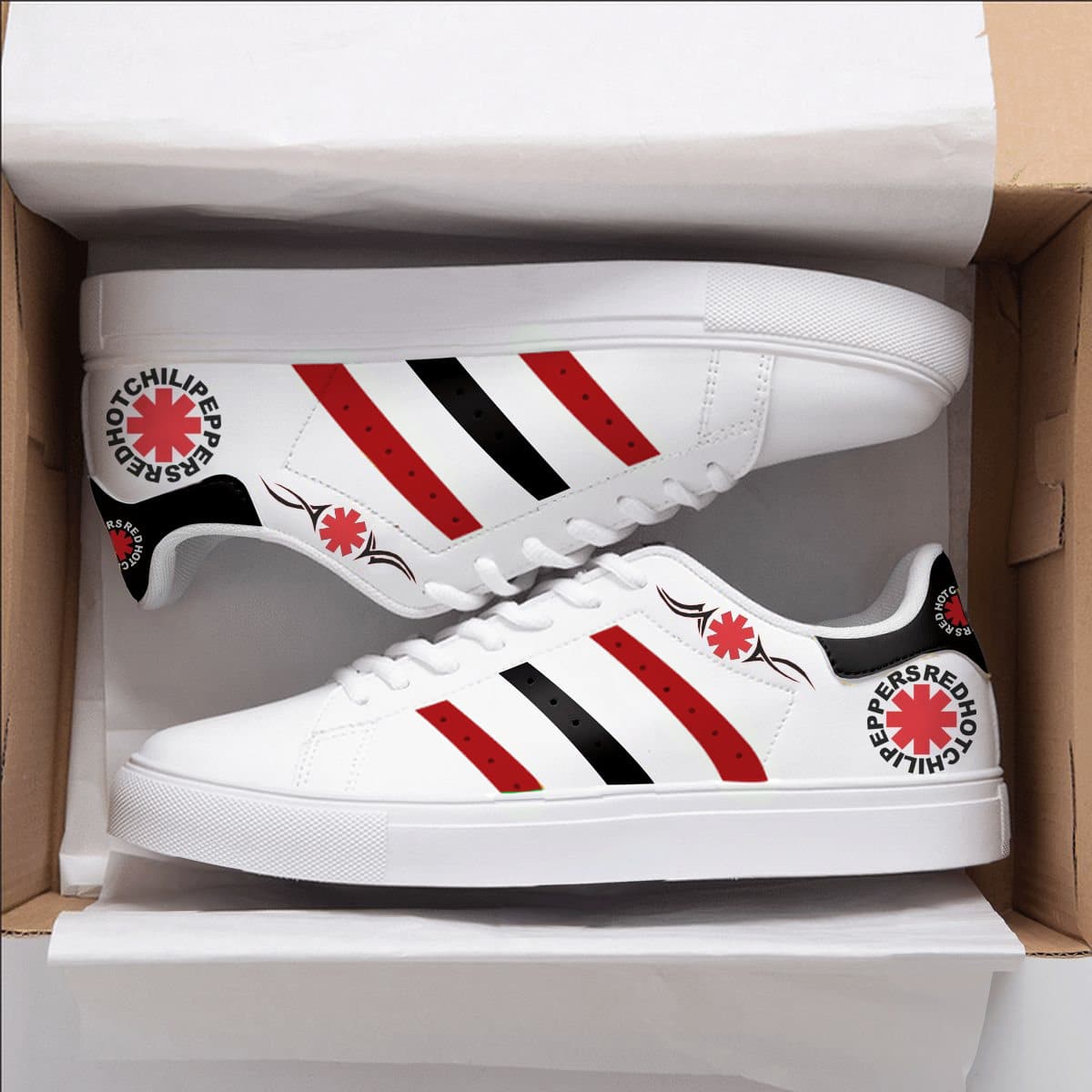 Red Hot Chili Peppers Red Stan Smith Shoes 1 Red Hot Chili Peppers Red Stan Smith Shoes