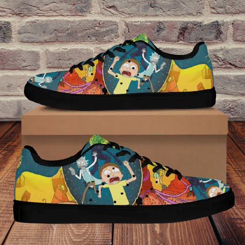 Rick And Morty Black Stan Smith Shoes 1 Rick And Morty Black Stan Smith Shoes