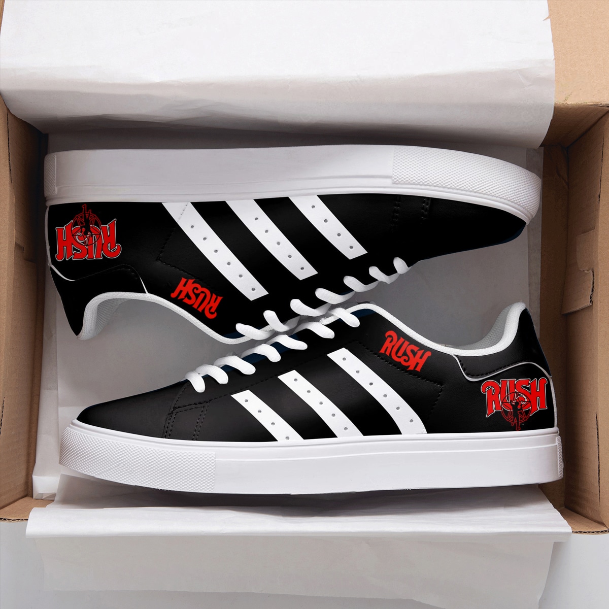 Rush Band Black Stan Smith Shoes 1 Rush Band Black Stan Smith Shoes