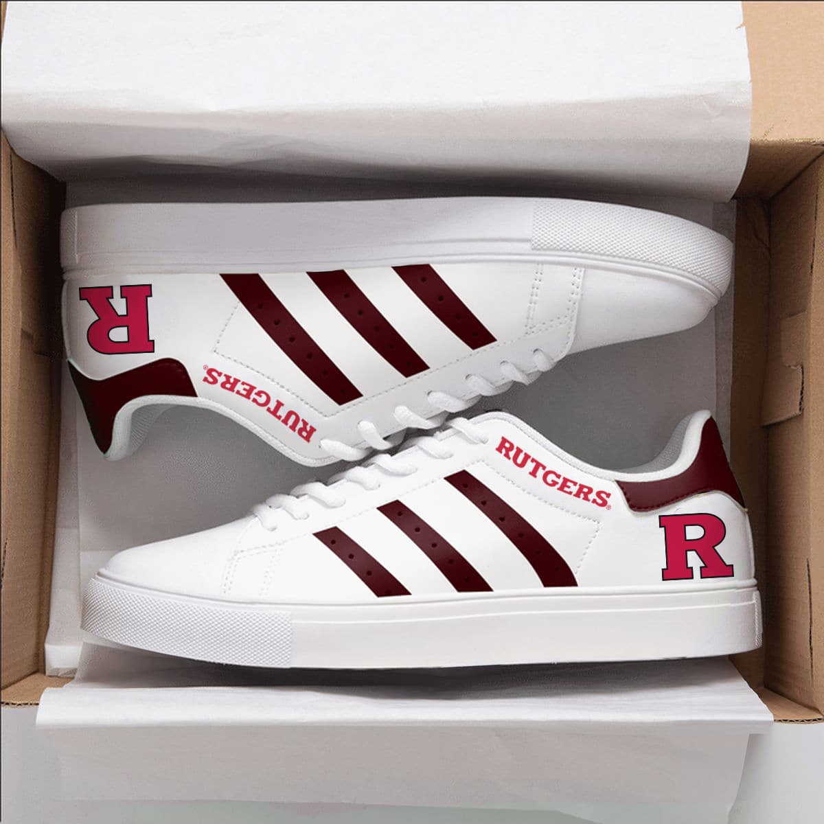 Rutgers Scarlet Knights Stan Smith Shoes 1 Rutgers Scarlet Knights Stan Smith Shoes