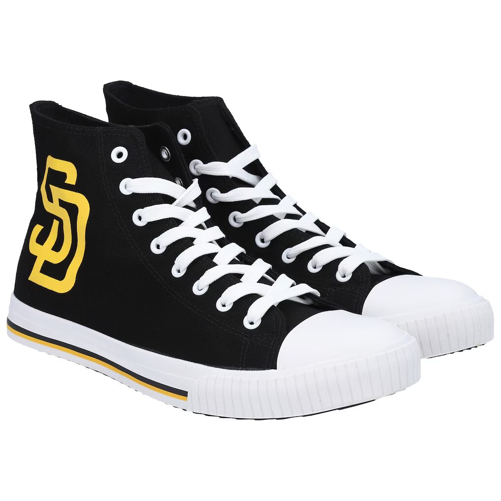 San Diego Padres Big Logo High Top Shoes 1 San Diego Padres Big Logo High Top Shoes