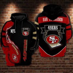 San Francisco 49ERS Hoodie Zip Hoodie 3D