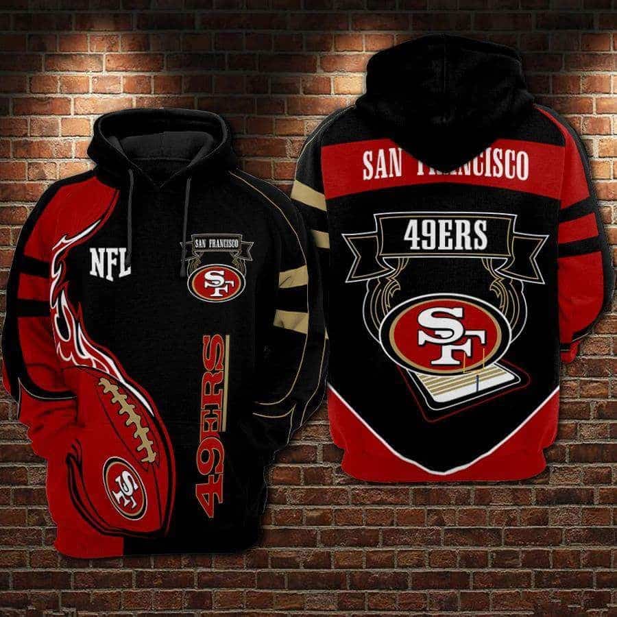 San Francisco 49ERS Hoodie Zip Hoodie 3D 1 San Francisco 49ERS Hoodie Zip Hoodie 3D