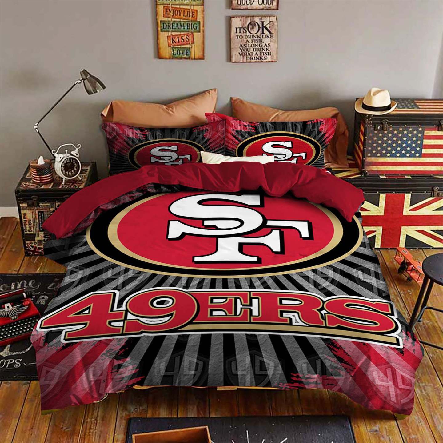 San Francisco 49ERS I1 Bedding Set 1 San Francisco 49ERS I1 Bedding Set