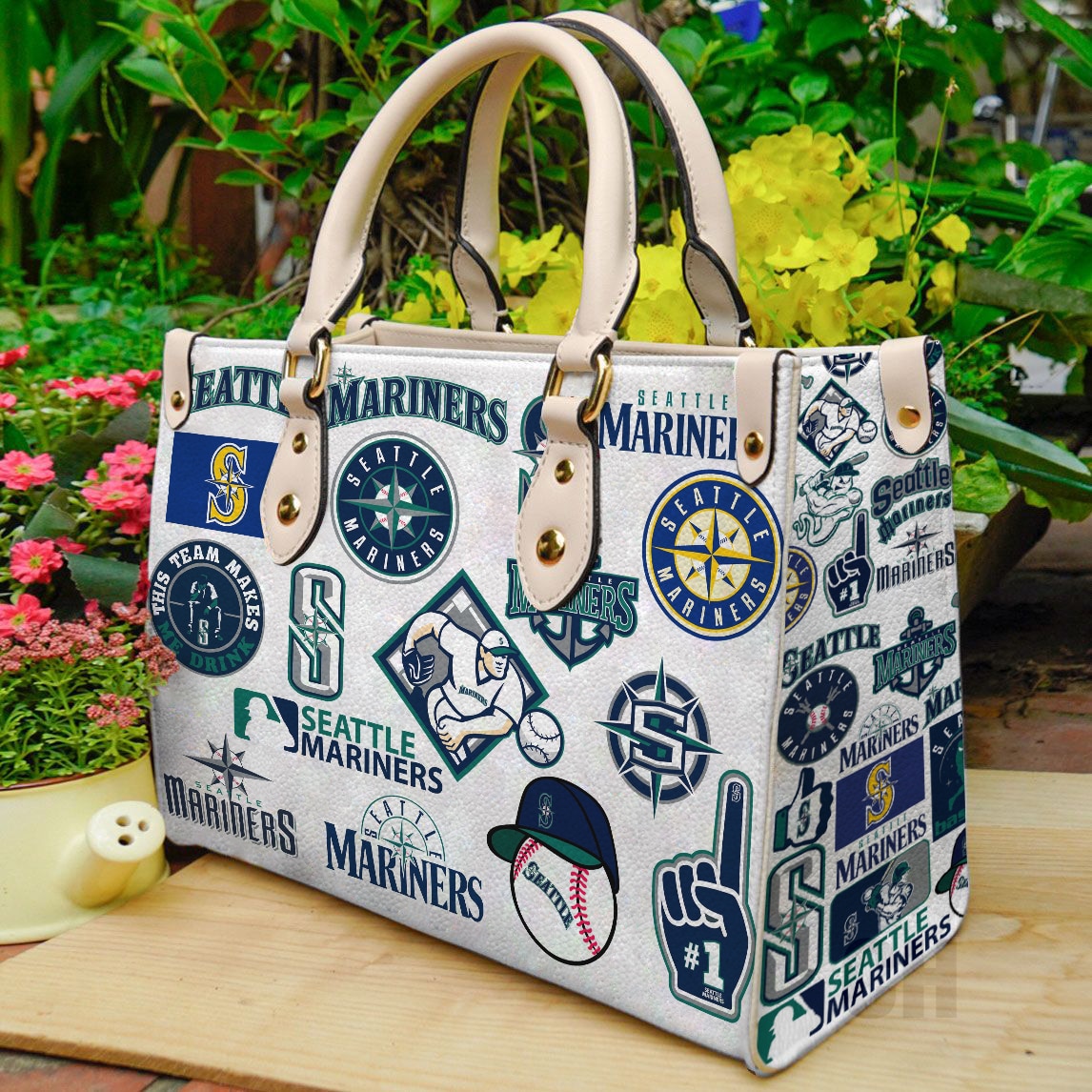Seattle Mariners Leather Handbag 1 Seattle Mariners Leather Handbag