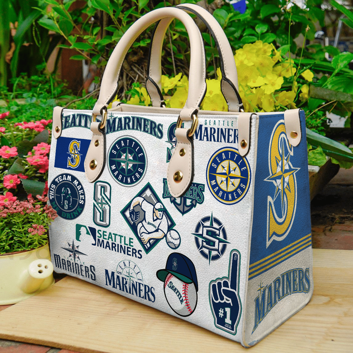 Seattle Mariners Leather Handbag 1 Seattle Mariners Leather Handbag