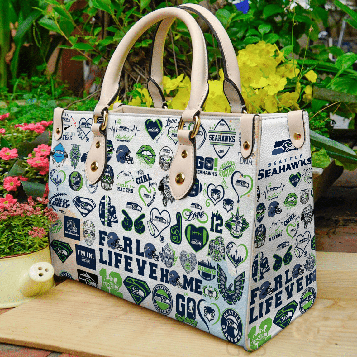 Seattle Seahawks G0 Leather Handbag 1 Seattle Seahawks G0 Leather Handbag