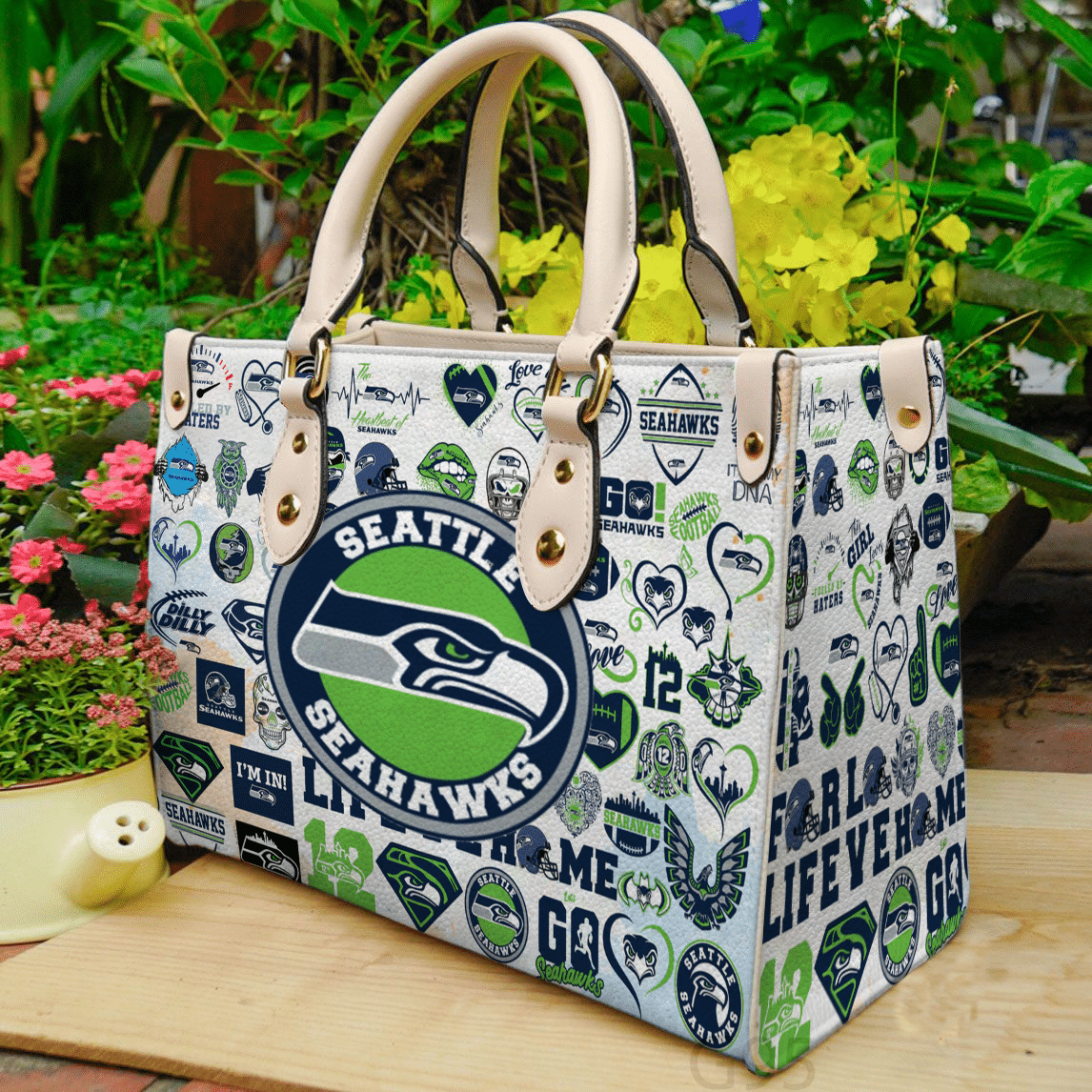 Seattle Seahawks I0 Leather Handbag 1 Seattle Seahawks I0 Leather Handbag