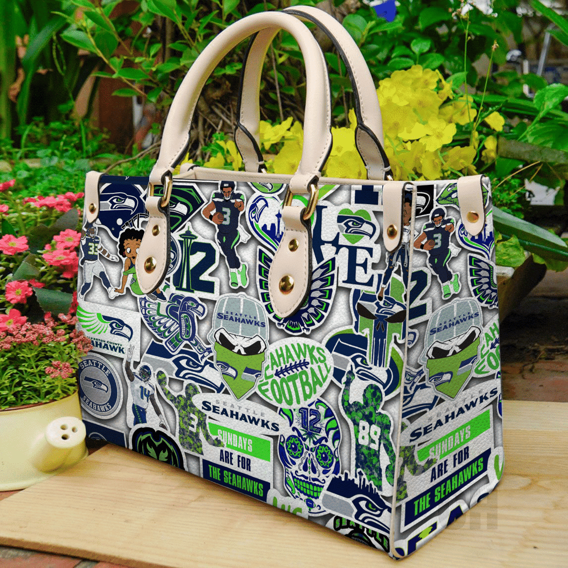Seattle Seahawks Leather Handbag 1 Seattle Seahawks Leather Handbag