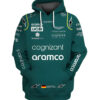 Sebastian Vettel Aston Martin Hoodie Zip Hoodie 3D