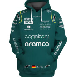 Sebastian Vettel Aston Martin Hoodie Zip Hoodie 3D