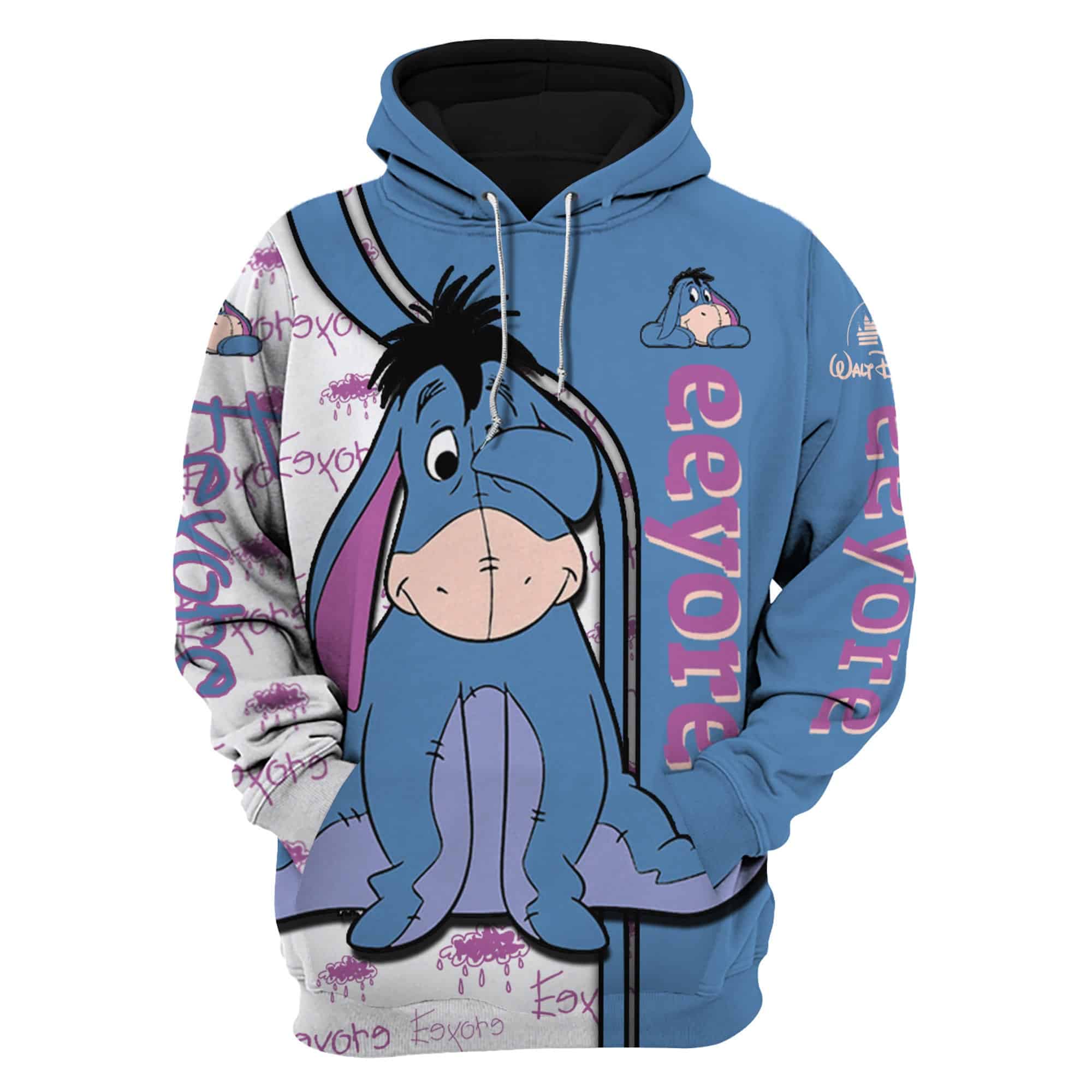 Seeyore Hoodie Zip Hoodie 3D 1 Seeyore Hoodie Zip Hoodie 3D