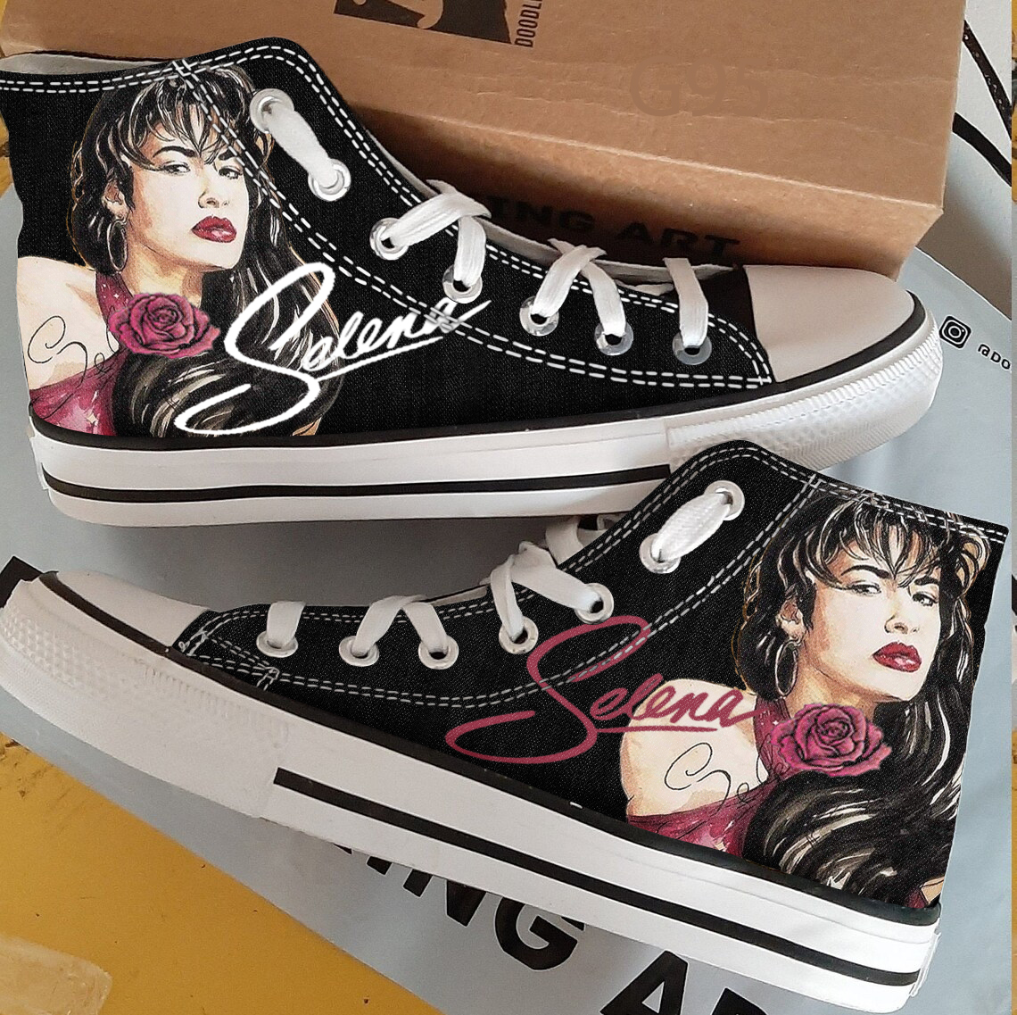 Selena Quintanilla High Top Shoes 1 Selena Quintanilla High Top Shoes